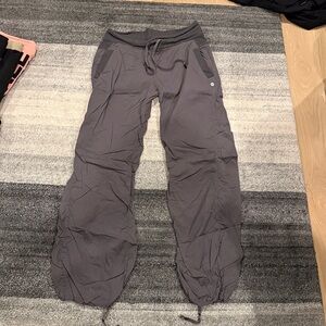 Lululemon Gray Striped Parachute Pants